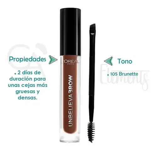 Gel De Cejas L Oreal Unbelieva Brow 105 Brunette Color Marrón oscuro