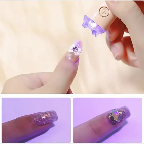 Mini Secador Uñas Mano Led Uv Portátil Usb Recargable Gel