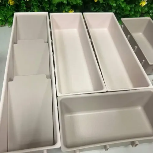 X6 Piezas Encastrable Organizador Maquillaje Cajon Separador
