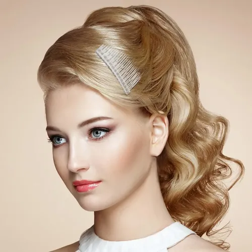 10 Peinetas Para Cabello Transparentes Peine De Pelo Lateral