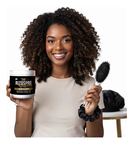 Kit Cabello Rizado Crema Rizospro Cofia Cepillo Y Regalo