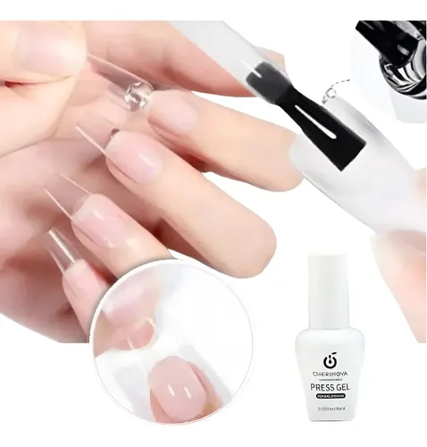 Kit Completo Uñas Con Tips Press On O Soft Gel Y Pegamento