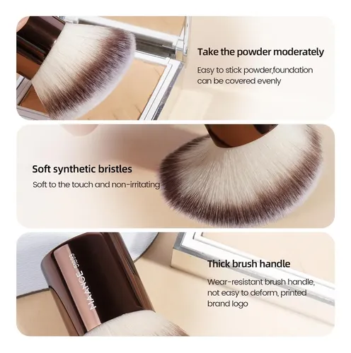 Maange Set 20 Brochas Maquillaje Doble Punta Café