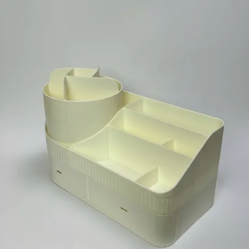 Organizador De Maquillaje Giratorio Con Cajones