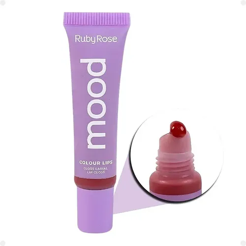 Lipgloss Labial Colour Lips Liquido Mood Ruby Rose