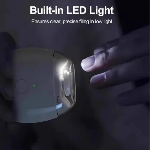 Lijadora De Uñas Automática Universal,  2 En 1 Con Luz