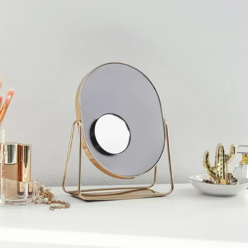 Espejo De Maquillaje Portátil Con Lupa, 5 Unidades, Con Vent