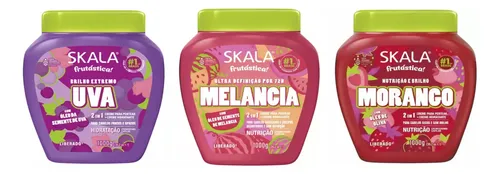Kit Skala Frutastica Mascara Capilar Melancia +uva+ Morango