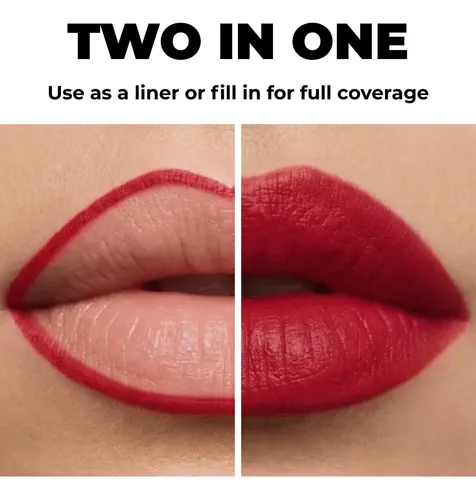 Lápiz Delineador Labios Resistente Al Agua Con Pigmento