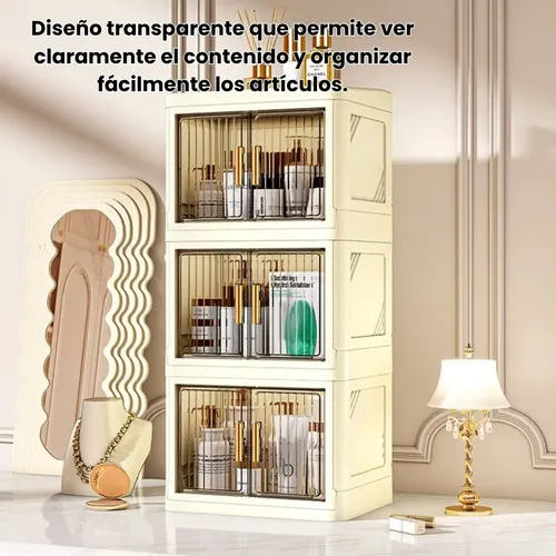 Organizador De Maquillaje Cosmético 4 Niveles Doble Puerta