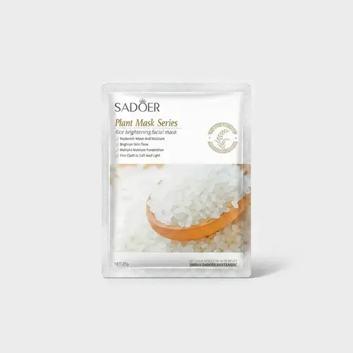 Pack X6 Mascarilla Facial Sadoer Arroz Aclarante Hidratante Todo Tipo De Piel