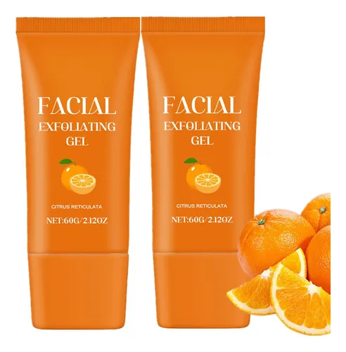 2pcs Facial Exfoliating Gel, Orange Enzyme Hydrating Facial