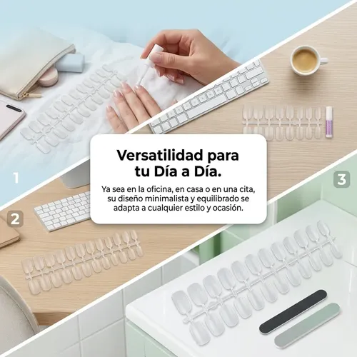 Tips Cuadrado Soft Mate 240pcs Extensiones Uñas Gel