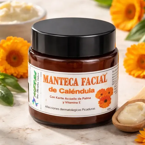 Manteca Facial De Caléndula 100gr. Pote De Vidrio