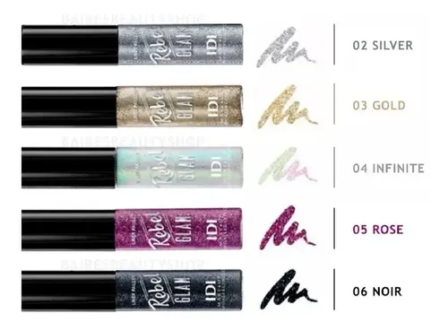 Idi Delineador Liquido En Gel Con Glitter Ojos Labios X3un