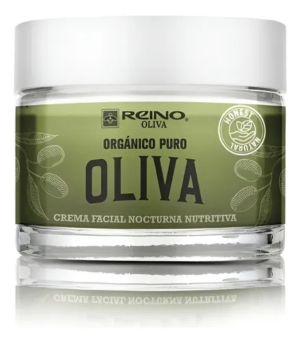 Crema Facial Nocturna Reino Oliva Hidratante y Nutritiva 50g Noche