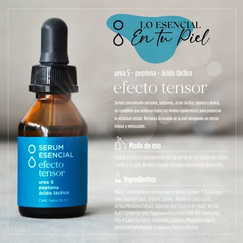Serum Esencial Efecto Tensor. Hidrata Y Restaura. Icono Tipo de piel Todo tipo