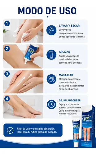 Kit X3 Crema Para Piernas Varicosas Alivio Varices Hidrata