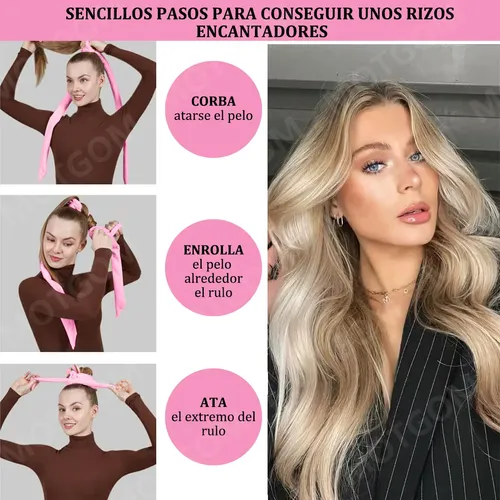 Set 9 Rizador De Cabello Rizos Sin Calor,rulos Para Cabello