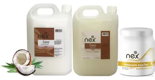 Kit Shampoo Acondicionador Coco Rulos 2l+mascara Hidratante