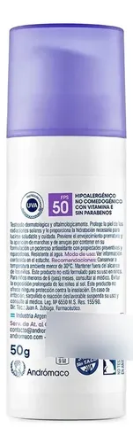 Dermaglós Protector Solar Fps50 Facial Efecto Seco Matifica