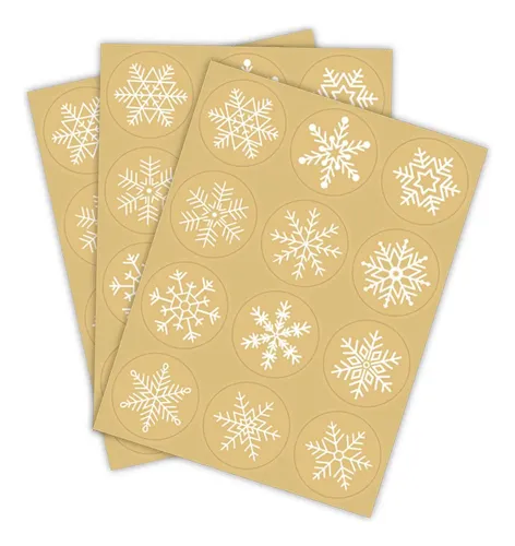 – Pegatinas De Copos De Nieve Decorativas Navideñas,