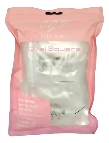 Tips Uñas Soft Gel Oval Classic City Girl 600u Mate Prelimadas