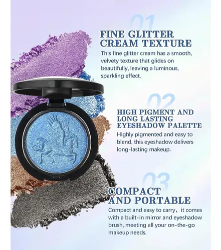 Paleta De Sombras Glitter Blue Fairy Lysdefeu 3 G