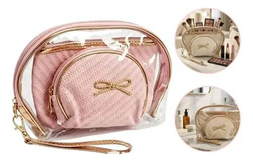 Neceser Luvina Porta Cosméticos Con Monedero Femenino Lila 4 Luv Lyh-013