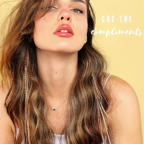 Kit De Extensiones Con Plumas Reales Para Cabello