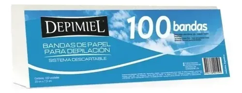 100 Bandas De Papel Para Retirar Cera Depimiel