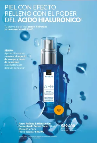 Avon Serum Facial Triple Acido Hialurönico Anew 30ml