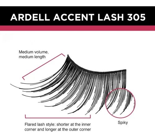 Pestañas Postizas Ardell Accent 305 Black