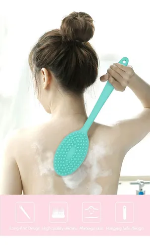 Body Scrubber Wolf War Silicone Exfoliante Azul