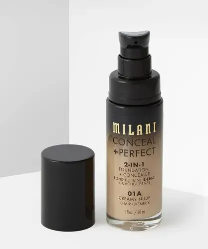 Base maquillaje Milani Conceal + Perfect 2 en 1 tono 01A Creamy Nude 30mL mate