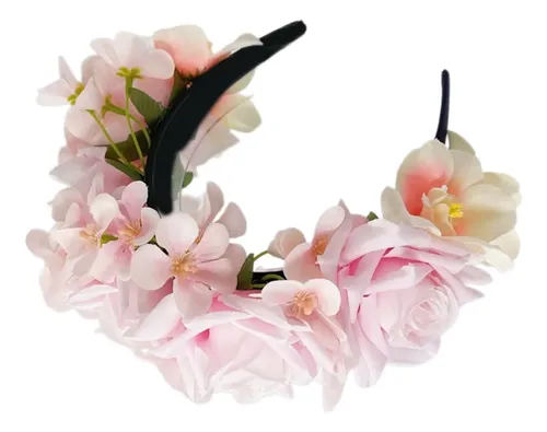 Eye Catching Flower Shape Headband Sweet Teen Ethnic White 6ee416437-w