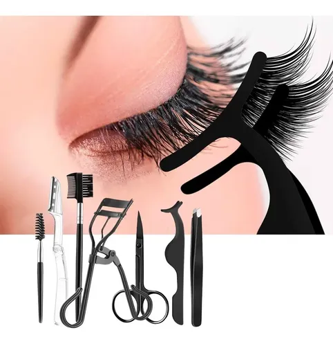 Kit X7 Cuidado Cejas Pestañas Cepillo Peine Perfilador Ceja