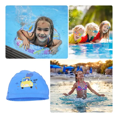 Gorro De Natación Con Dibujos Animados, Gorro De Natación De