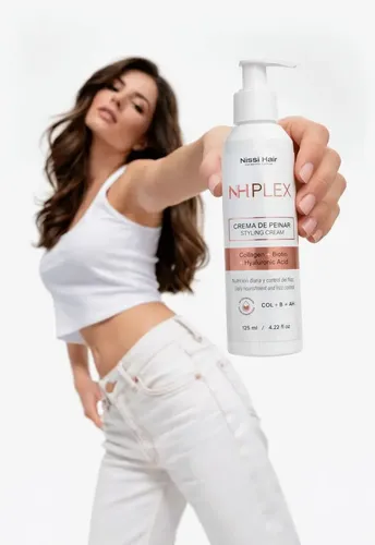Crema Peinar Nissi Hair Plex Colágeno Biotina Control Frizz
