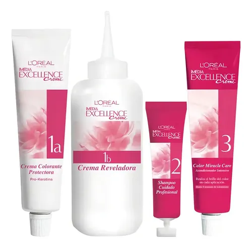Kit Tintura Excellence Creme Tono 8.11 Rubio Claro Ceniza Profundo