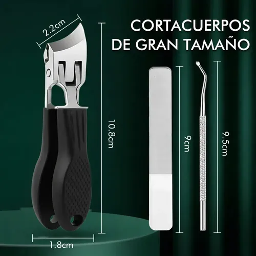 Cortaúñas Negro Con Punta Biselada En Forma De Pico De