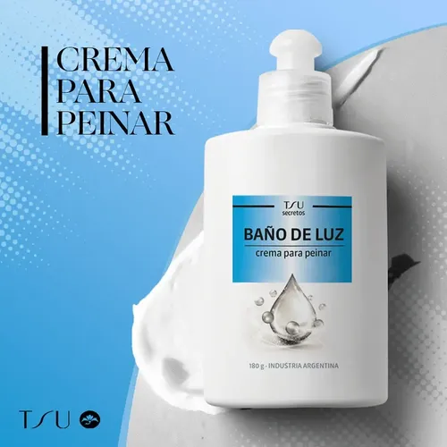 Crema Para Peinar Tsu Cosmeticos Baño De Luz 180ml C55964