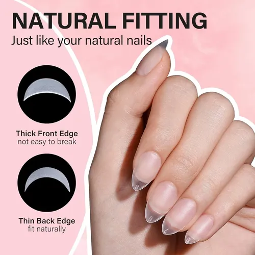 Kit Uñas Gel 240 Tips Cortos Con Lámpara Uv Y Pegamento