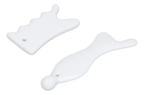 Face Gua Sha Tools, 2 Unidades, Cerámicas Faciales, Mejoran