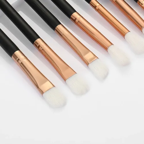 Set 12 Pinceles Brochas Para Ojos Cejas Maquillaje Completo