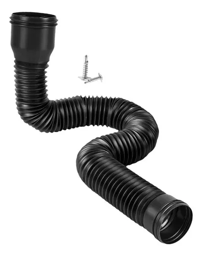 2 Extensiones De Desagüe Para Canalones De Lluvia, Color Neg