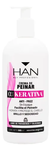 Han Keratina Crema De Peinar Antifrizz Hidratante 500ml