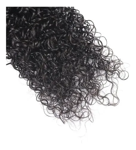 – Cabello Humano Rizado Remy Negro De 100 G Y 40 Cm