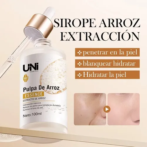 Serum Facial De Arroz Y Acido Hialuronico 100ml Hidratante Todo Tipo De Piel Día/noche