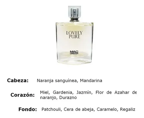 Perfume Lovely PURE Mac Gregor 100ml Eau de Parfum Mujer Floral Spray